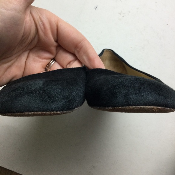 Garnet Hill Signature Black Italian Suede Ballet Flats Size 6.5 - Picture 9 of 11